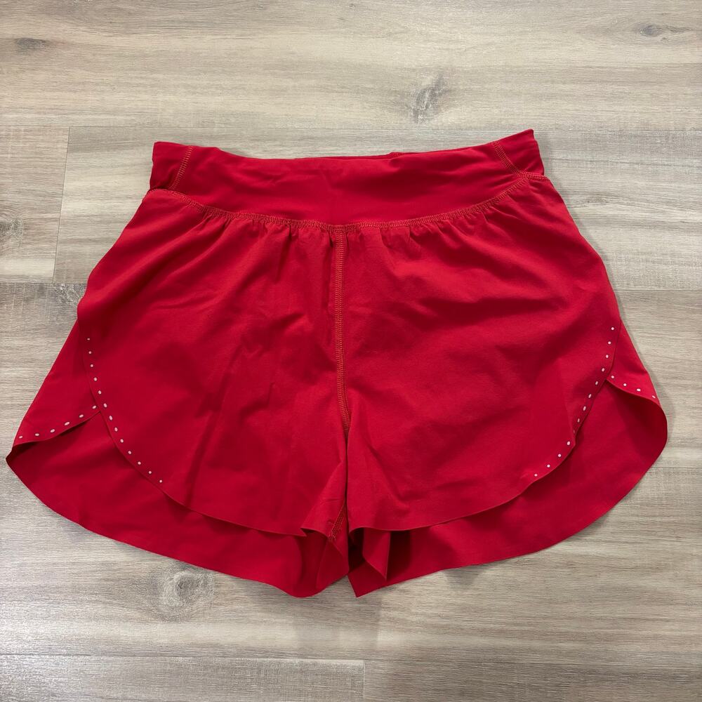 Lululemon Fast and Free Reflective High-Rise Short 3" Dark Red Women Size 4